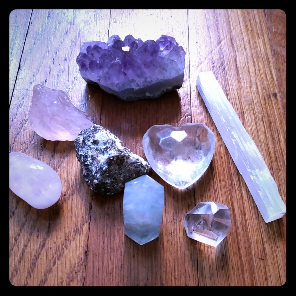 Set of Healing Crystal Rocks and Earth Rocks